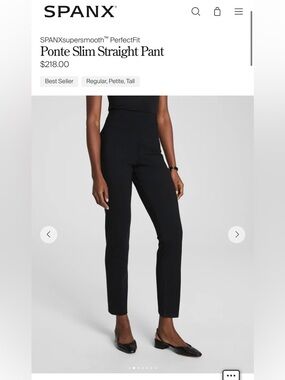 SPANX Straight-Leg Pants small petite tights